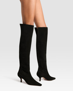 OVER-THE-KNEE VELOURSLEDERSTIEFEL