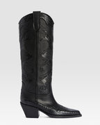 WESTERNSTIEFEL AUS LEDER MIT PYTHON-PRINT-STICKEREI