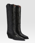 WESTERNSTIEFEL AUS LEDER MIT PYTHON-PRINT-STICKEREI