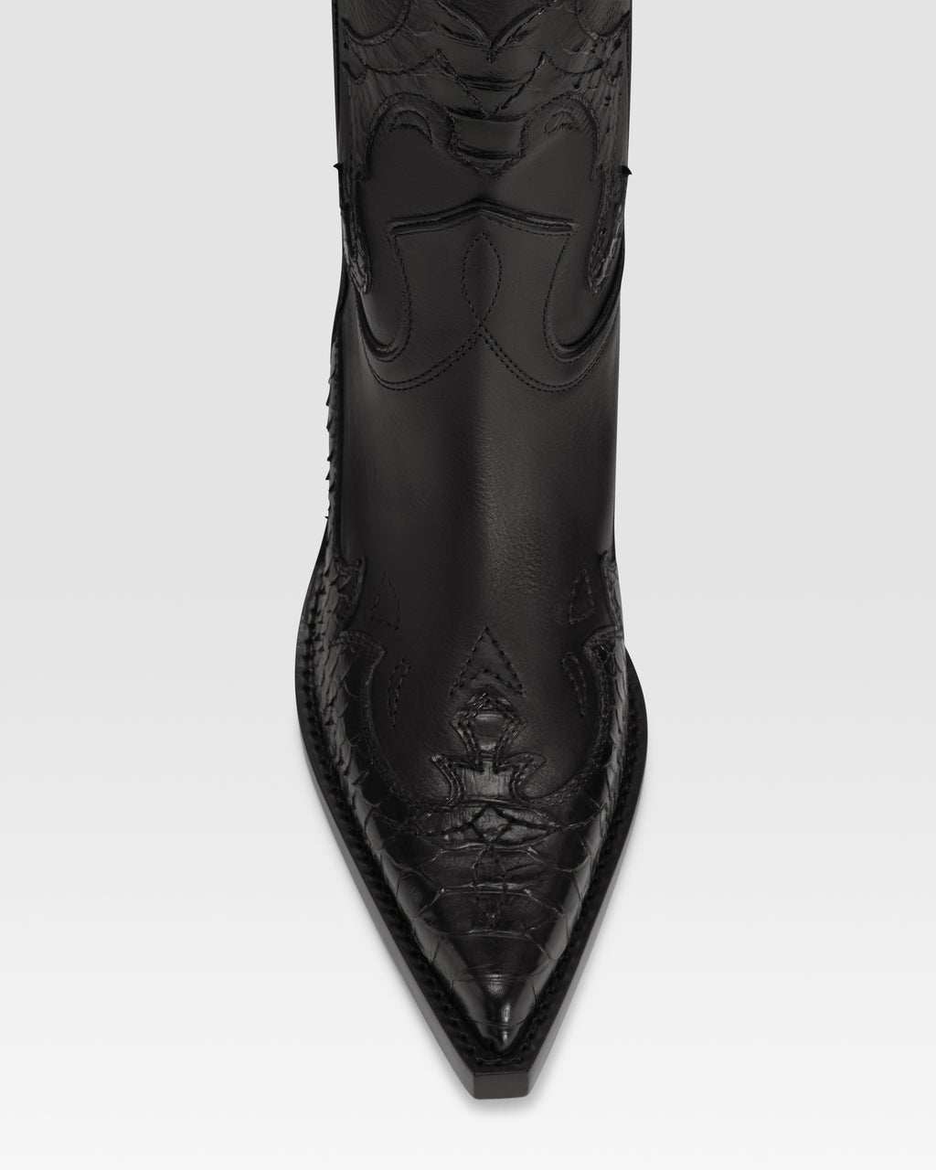 WESTERNSTIEFEL AUS LEDER MIT PYTHON-PRINT-STICKEREI