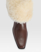 BOTIN DE PIEL Y SHEARLING SUAVE