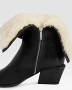 BOTTINE EN CUIR ET SHEARLING DOUX
