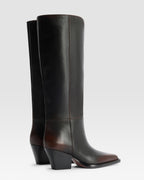 LEDERSTIEFEL MIT VINTAGE-EFFEKT