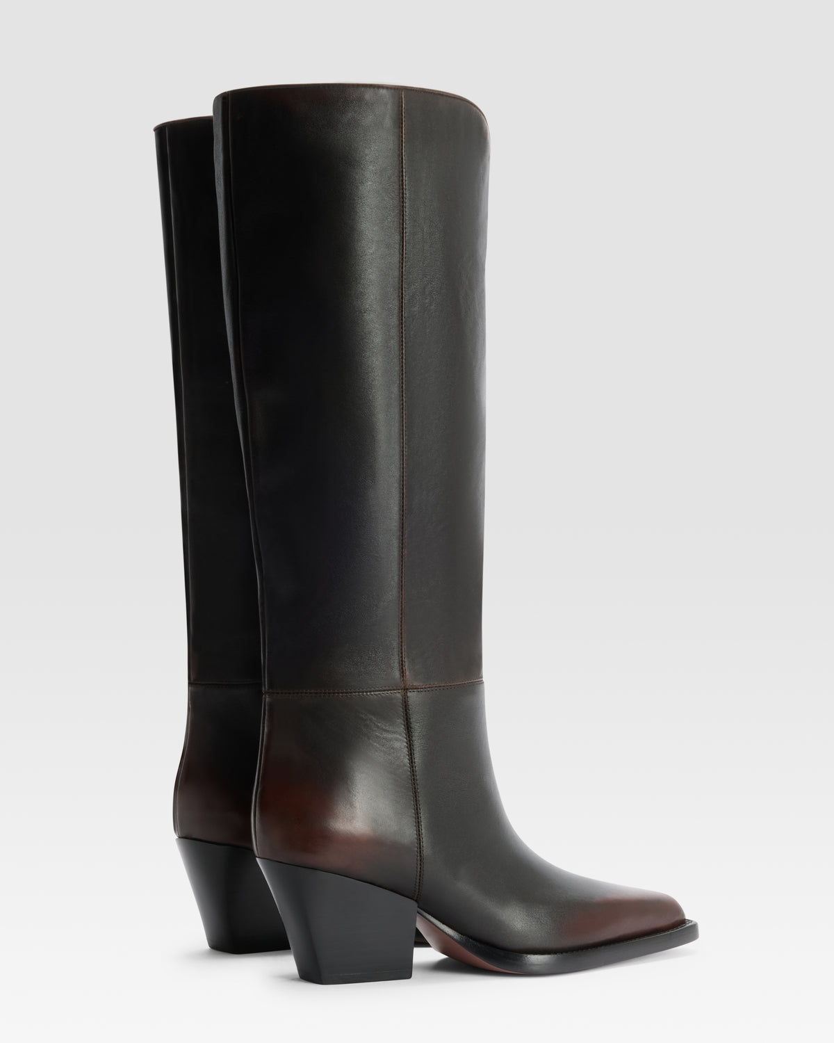LEDERSTIEFEL MIT VINTAGE-EFFEKT