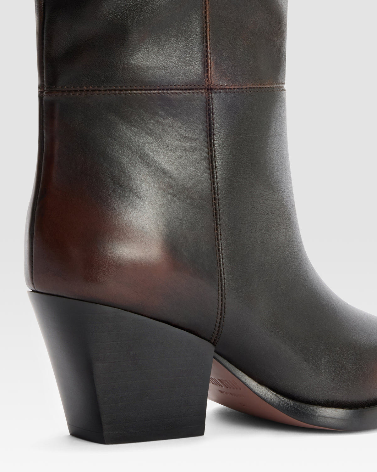 LEDERSTIEFEL MIT VINTAGE-EFFEKT
