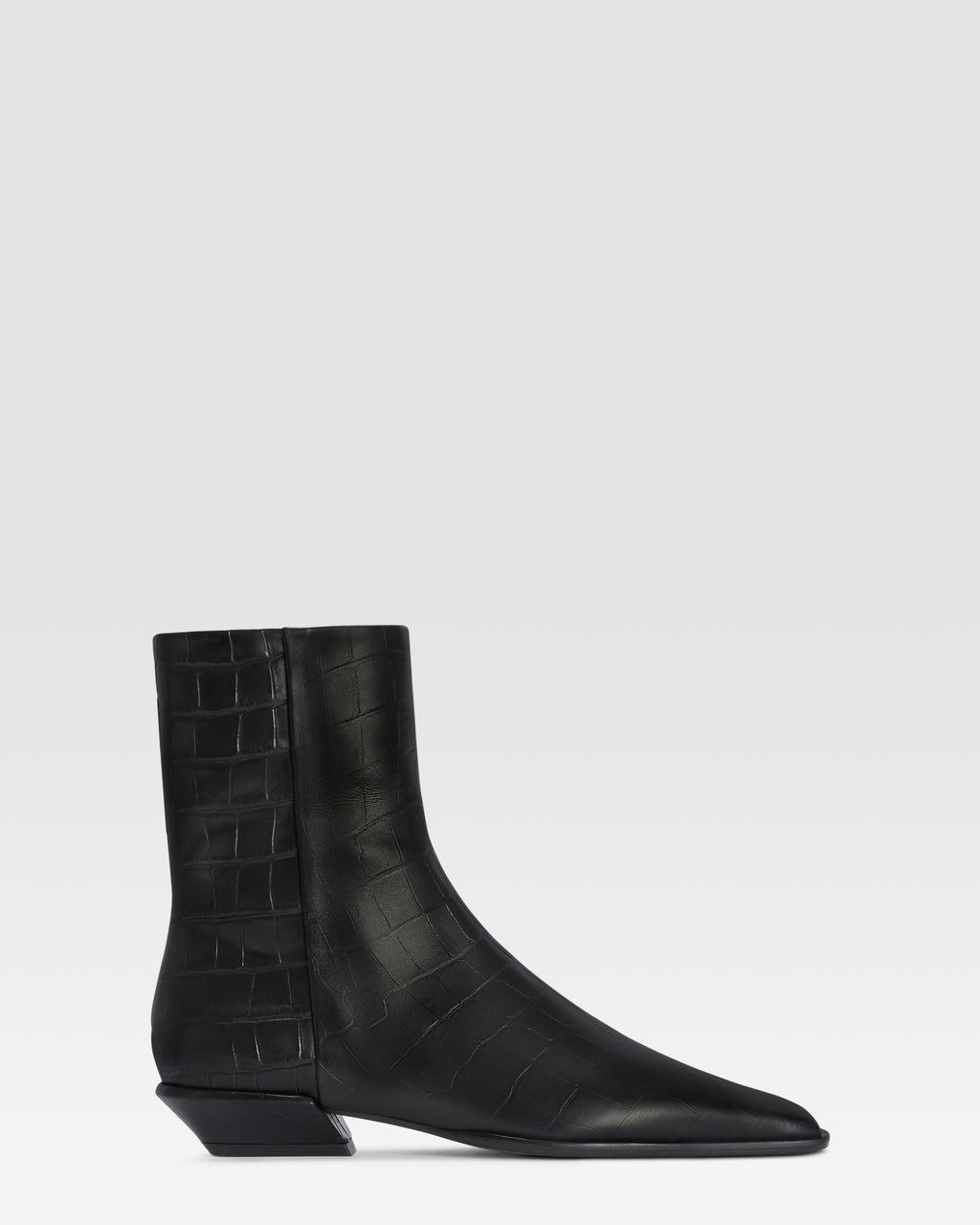 BOTIN DE PIEL ESTAMPA COCODRILO