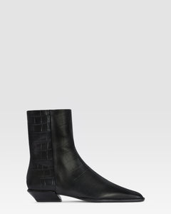 BOTIN DE PIEL ESTAMPA COCODRILO