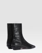 BOTIN DE PIEL ESTAMPA COCODRILO