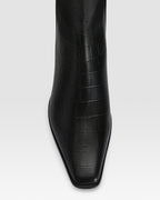 BOTIN DE PIEL ESTAMPA COCODRILO