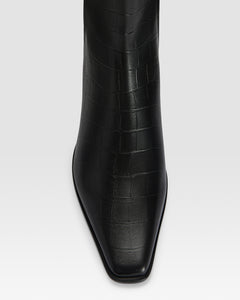 BOTIN DE PIEL ESTAMPA COCODRILO
