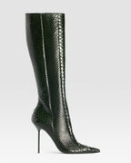 PYTHON-PRINT LEDERSTIEFEL MIT CUT-OUT-EFFEKT
