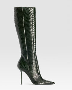 PYTHON-PRINT LEDERSTIEFEL MIT CUT-OUT-EFFEKT