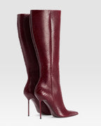 BOTTE EN CUIR IMPRIME PYTHON EFFET CUT-OUT