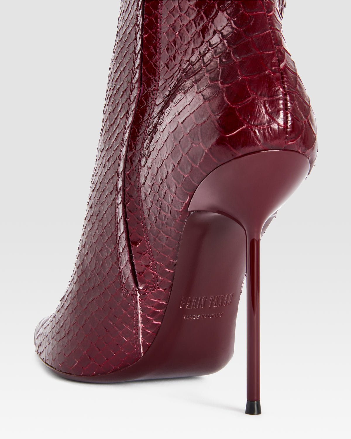 BOTTE EN CUIR IMPRIME PYTHON EFFET CUT-OUT