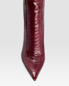 BOTTE EN CUIR IMPRIME PYTHON EFFET CUT-OUT