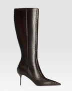 BOTA DE PIEL ESTAMPA PITON EFECTO CUT-OUT