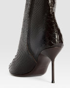 BOTA DE PIEL ESTAMPA PITON EFECTO CUT-OUT