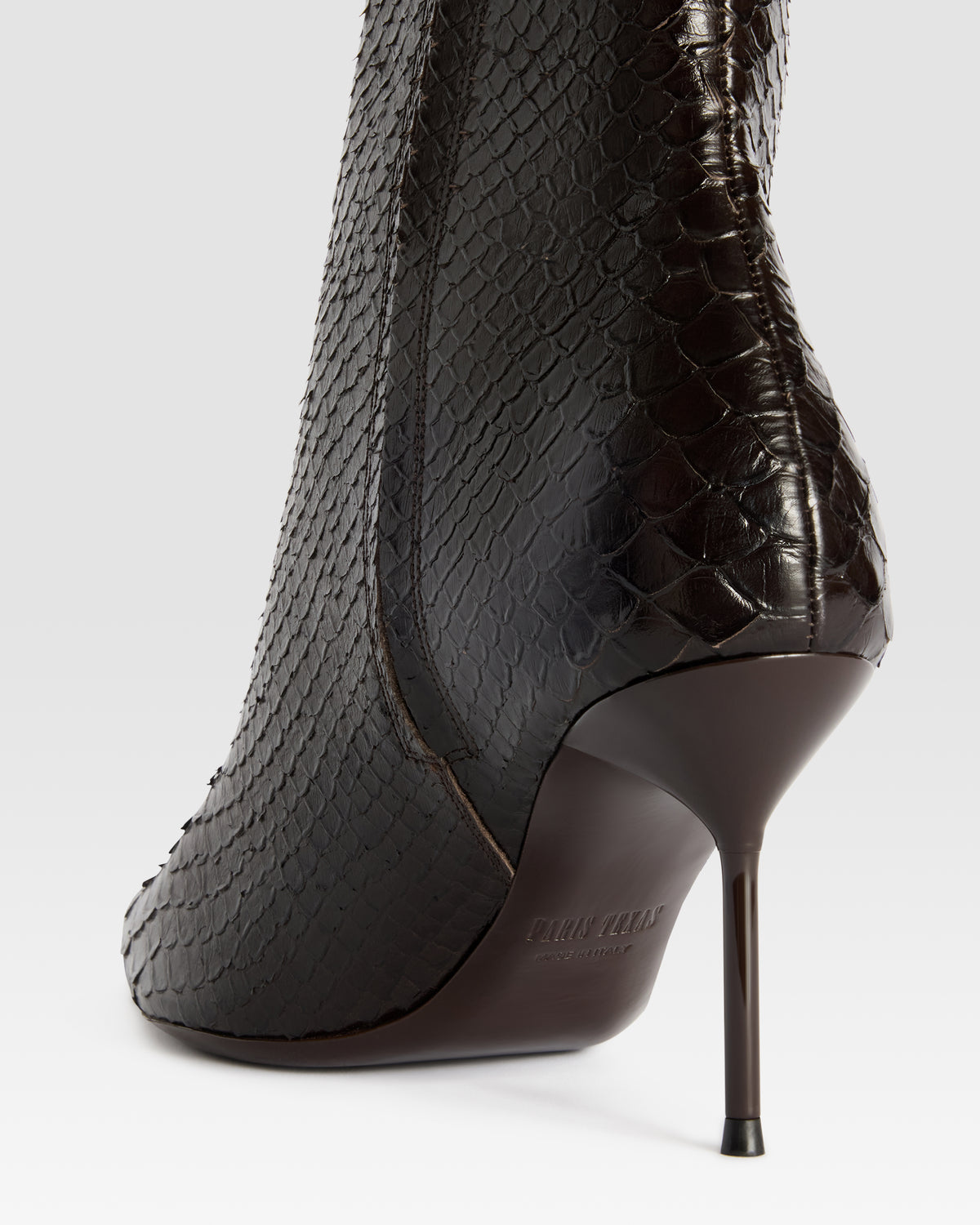 BOTA DE PIEL ESTAMPA PITON EFECTO CUT-OUT