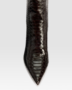 BOTA DE PIEL ESTAMPA PITON EFECTO CUT-OUT