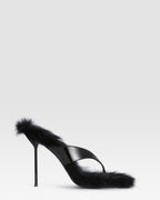 MULE CHANKLA DE PIEL CHAROL CON PLANTILLA DE SHEARLING