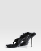 MULE CHANKLA DE PIEL CHAROL CON PLANTILLA DE SHEARLING