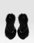 MULE CHANKLA DE PIEL CHAROL CON PLANTILLA DE SHEARLING