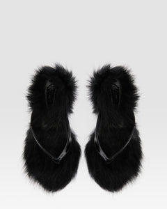 MULE CHANKLA DE PIEL CHAROL CON PLANTILLA DE SHEARLING