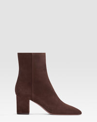 STIVALETTO IN PELLE SCAMOSCIATA — CIOCCOLATO