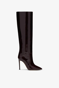 Rouge noir patent stiletto boots