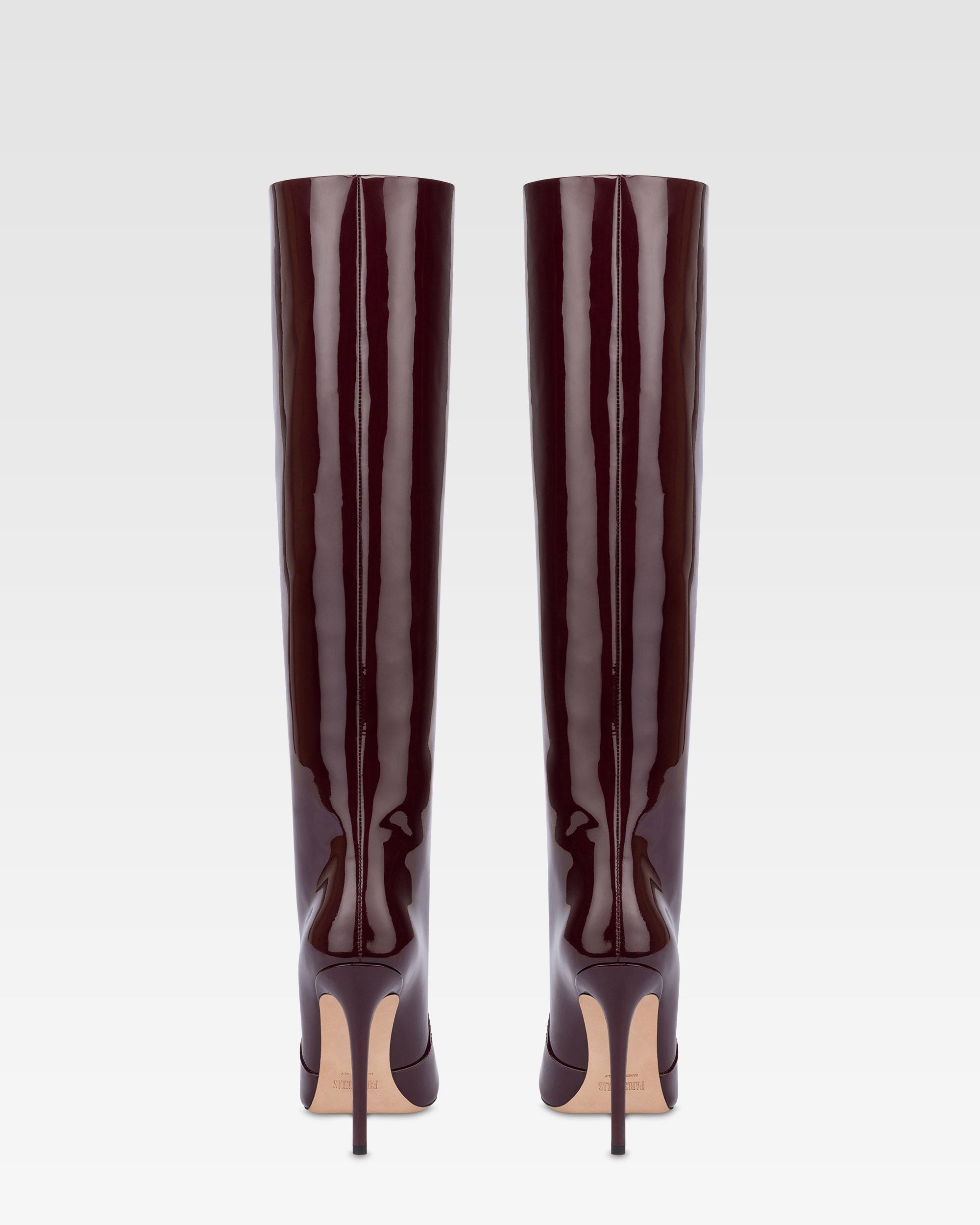 Stivali in vernice rouge noir