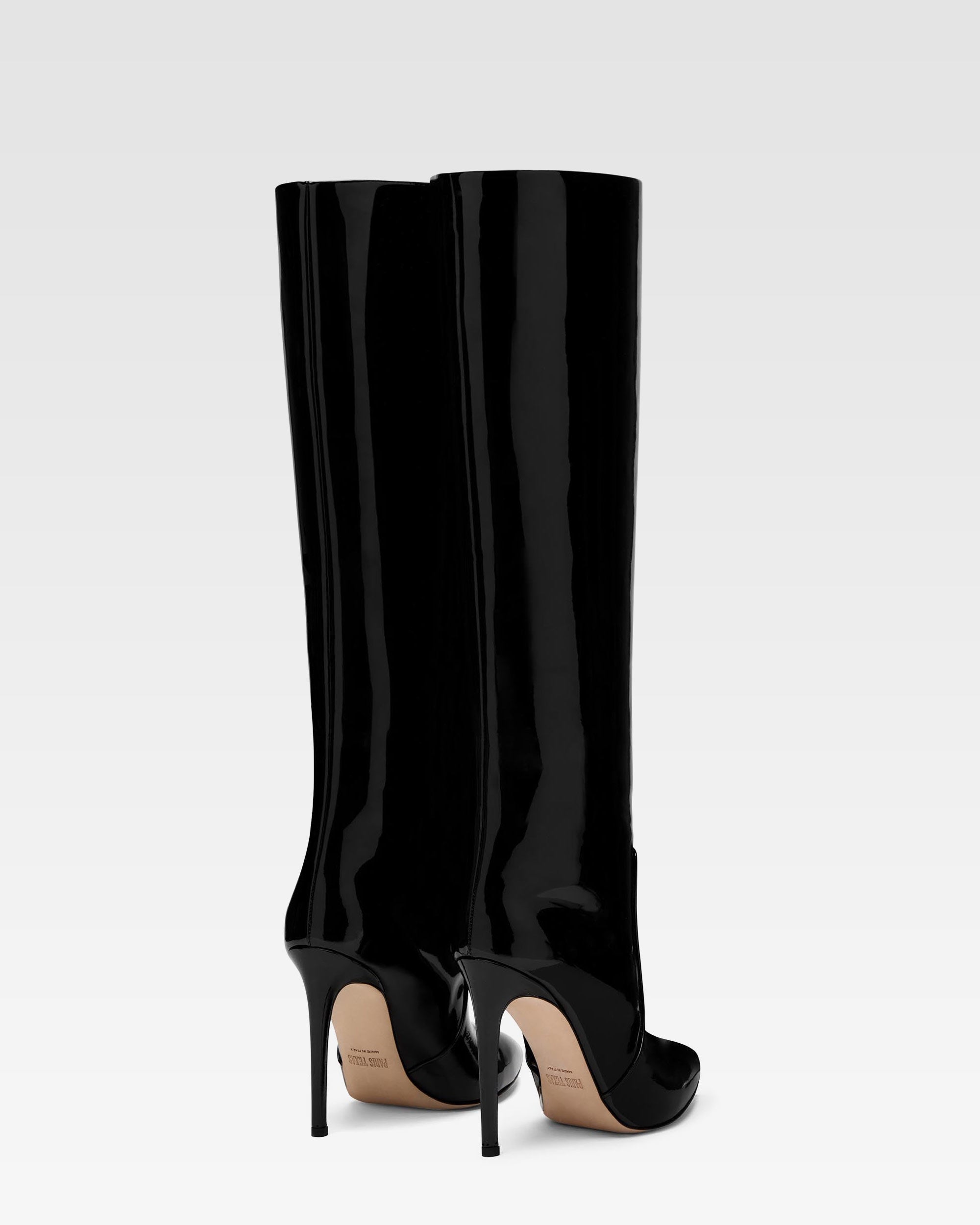 Stivale tacco a spillo in vernice nero