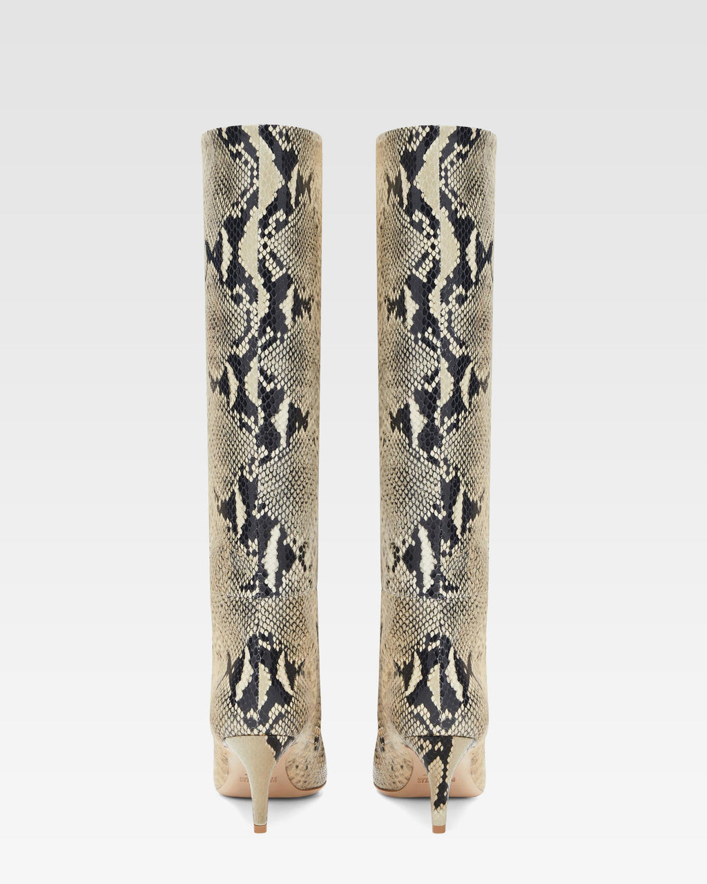 Printed phyton leather heel 60 boots