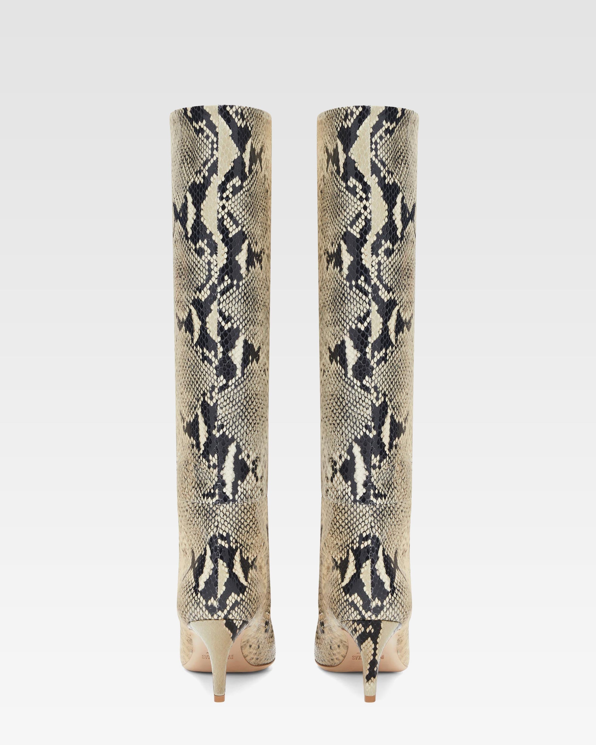 Printed phyton leather heel 60 boots