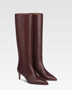 Boots in rouge noir leather