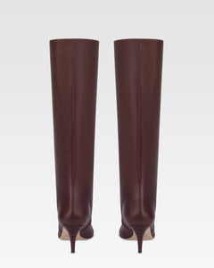 Boots in rouge noir leather