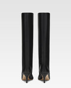 Bottes `a talon 60 en cuir nappa noir