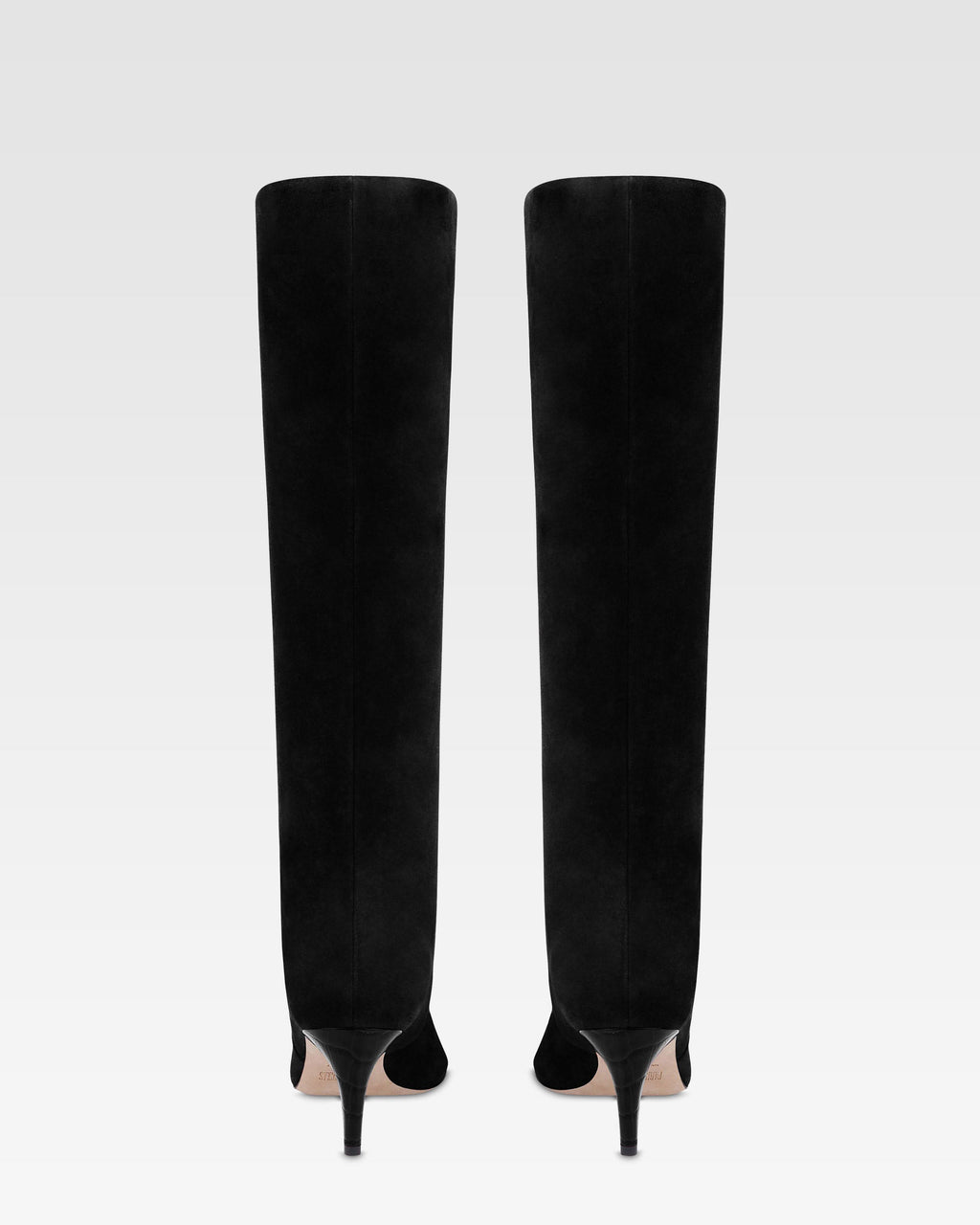 Boots in black calf suede leather