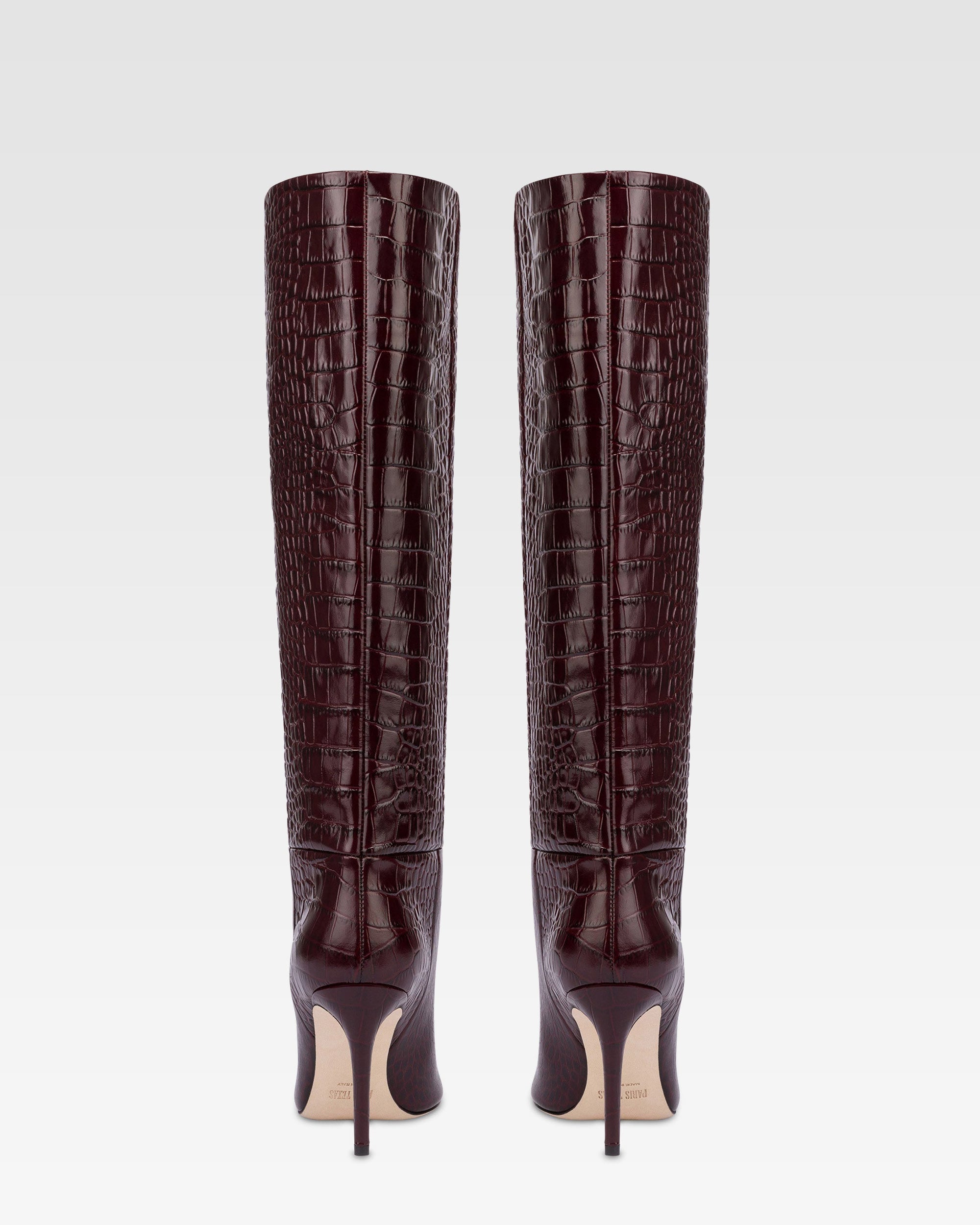 Croc-effect leather boot- Paris Texas – Paris Texas US