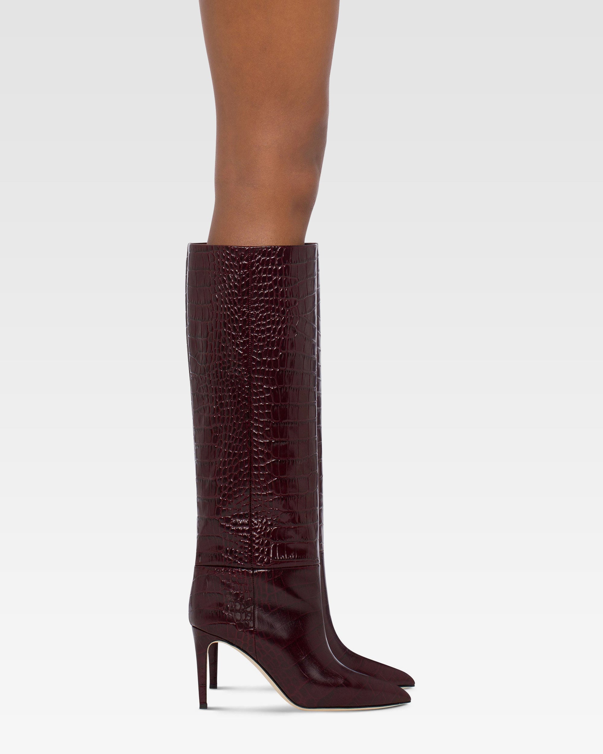 Croc-effect leather boot- Paris Texas – Paris Texas US