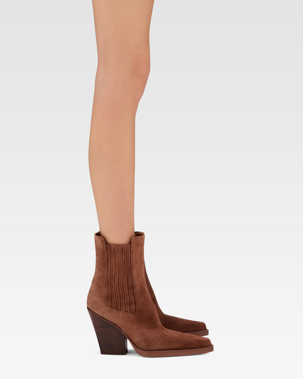 Canyon brown calf suede ankle boots