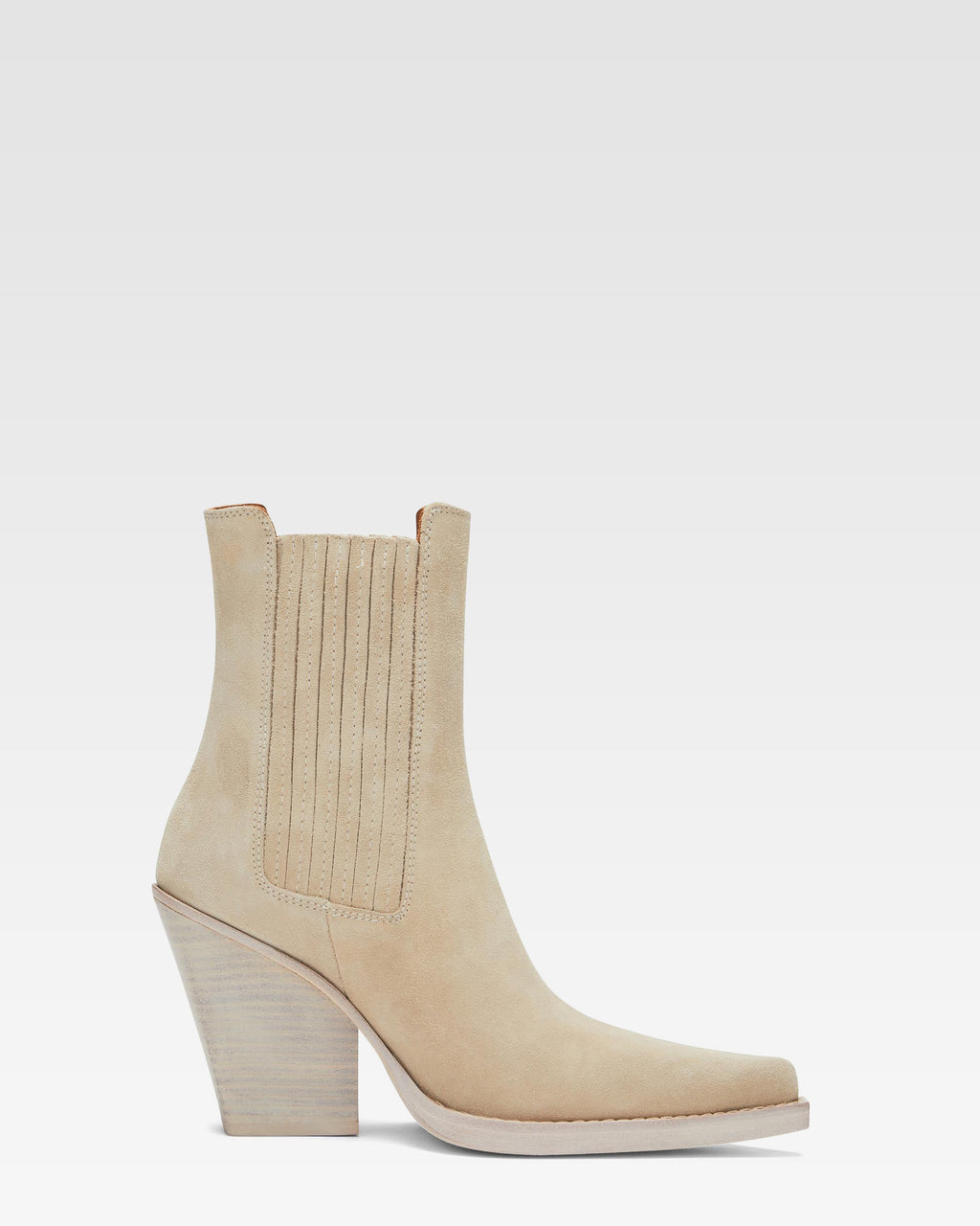 Angora calf suede ankle boots