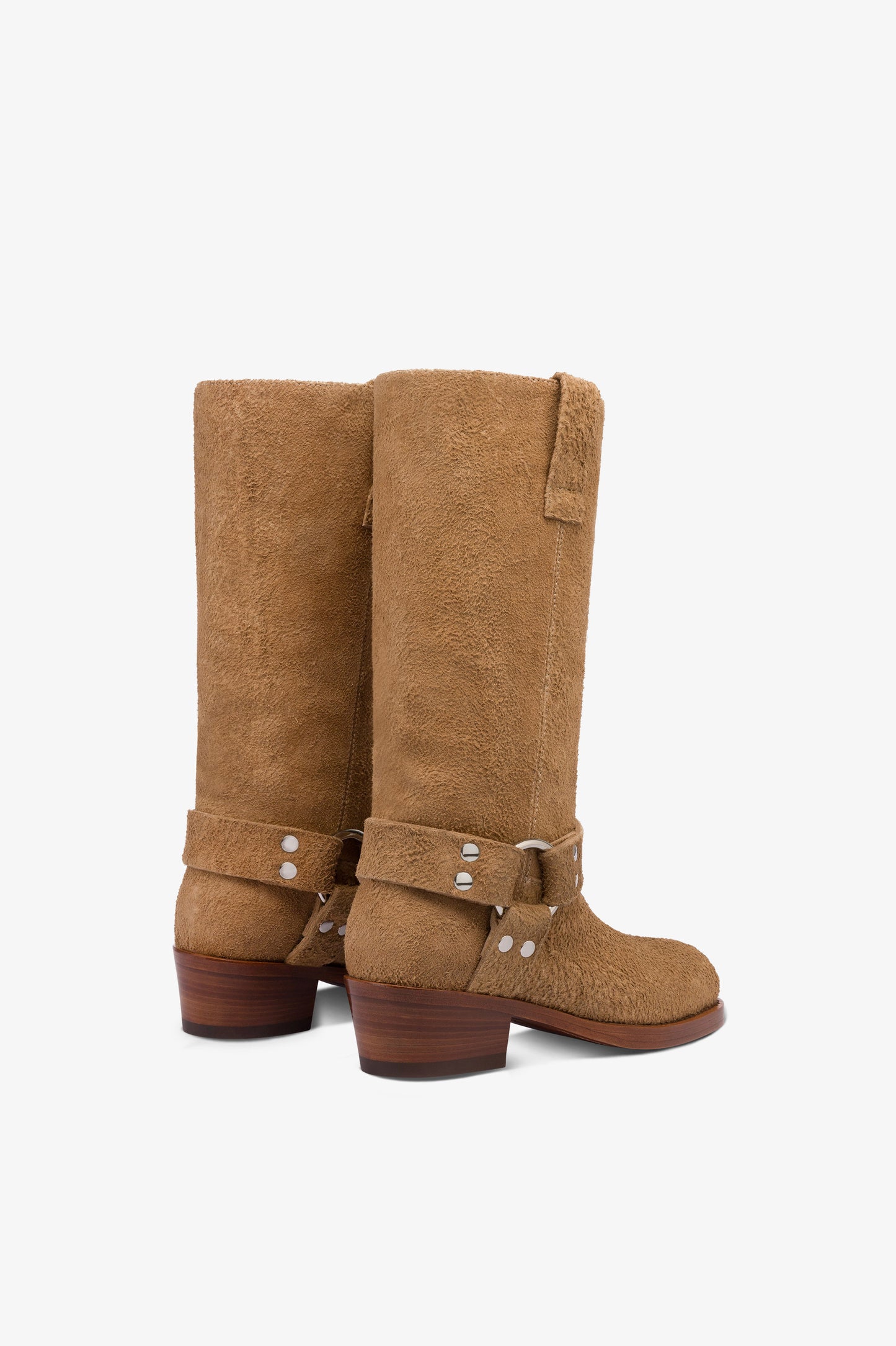 Boots in tobacco suede leather