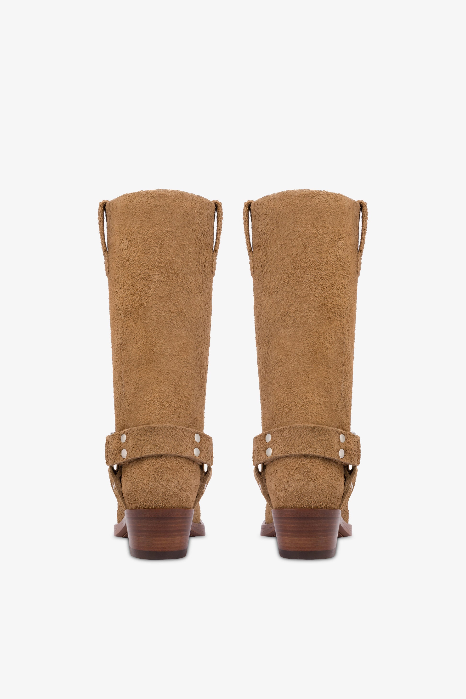 Boots in tobacco suede leather