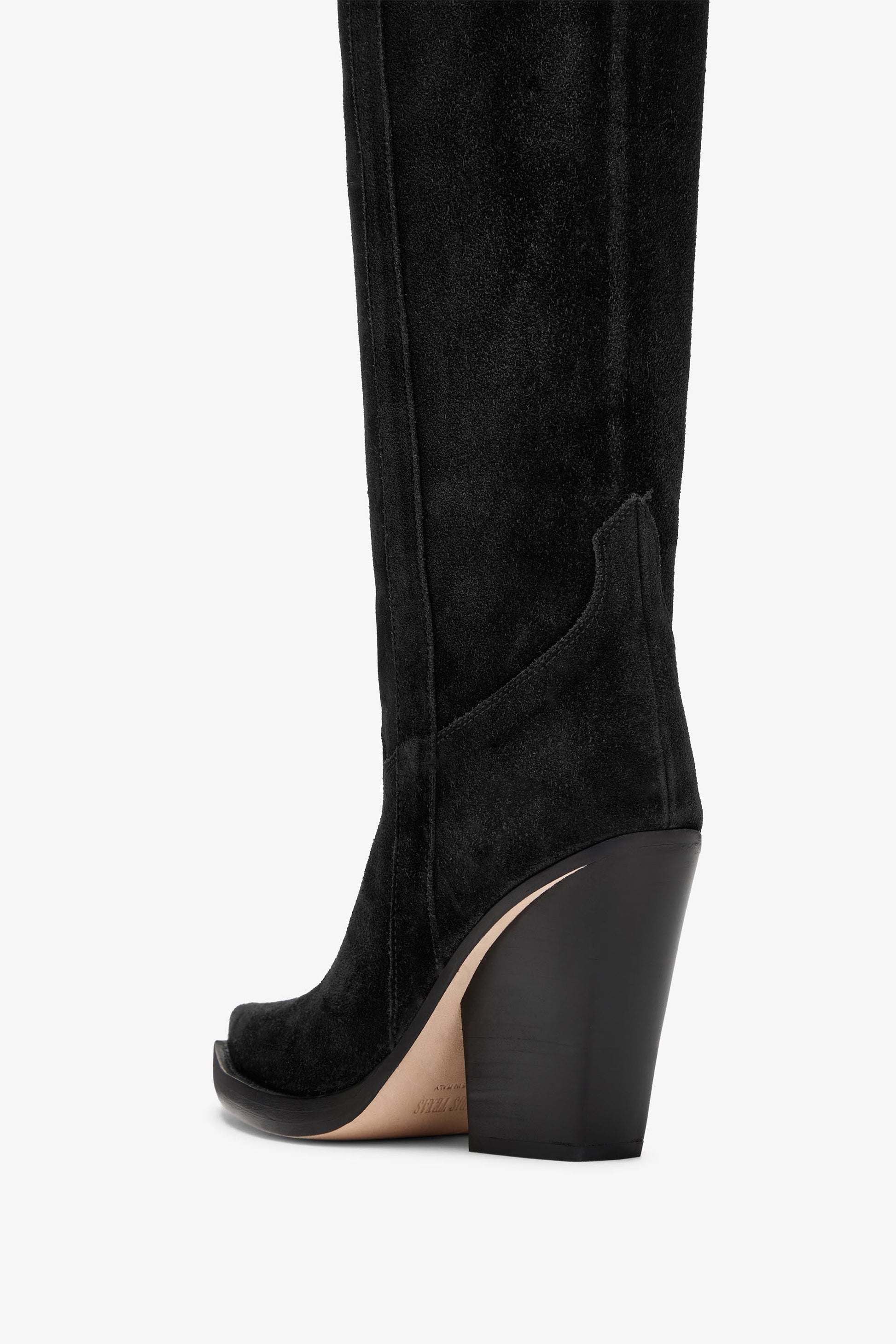 Bottes en veau velours noir