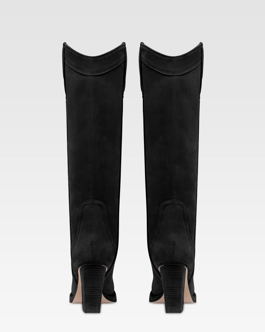 Black calf suede boots
