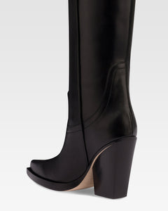 STIVALI IN PELLE NERA