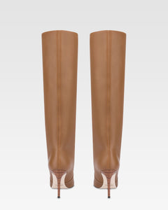 Stivali in pelle pecan