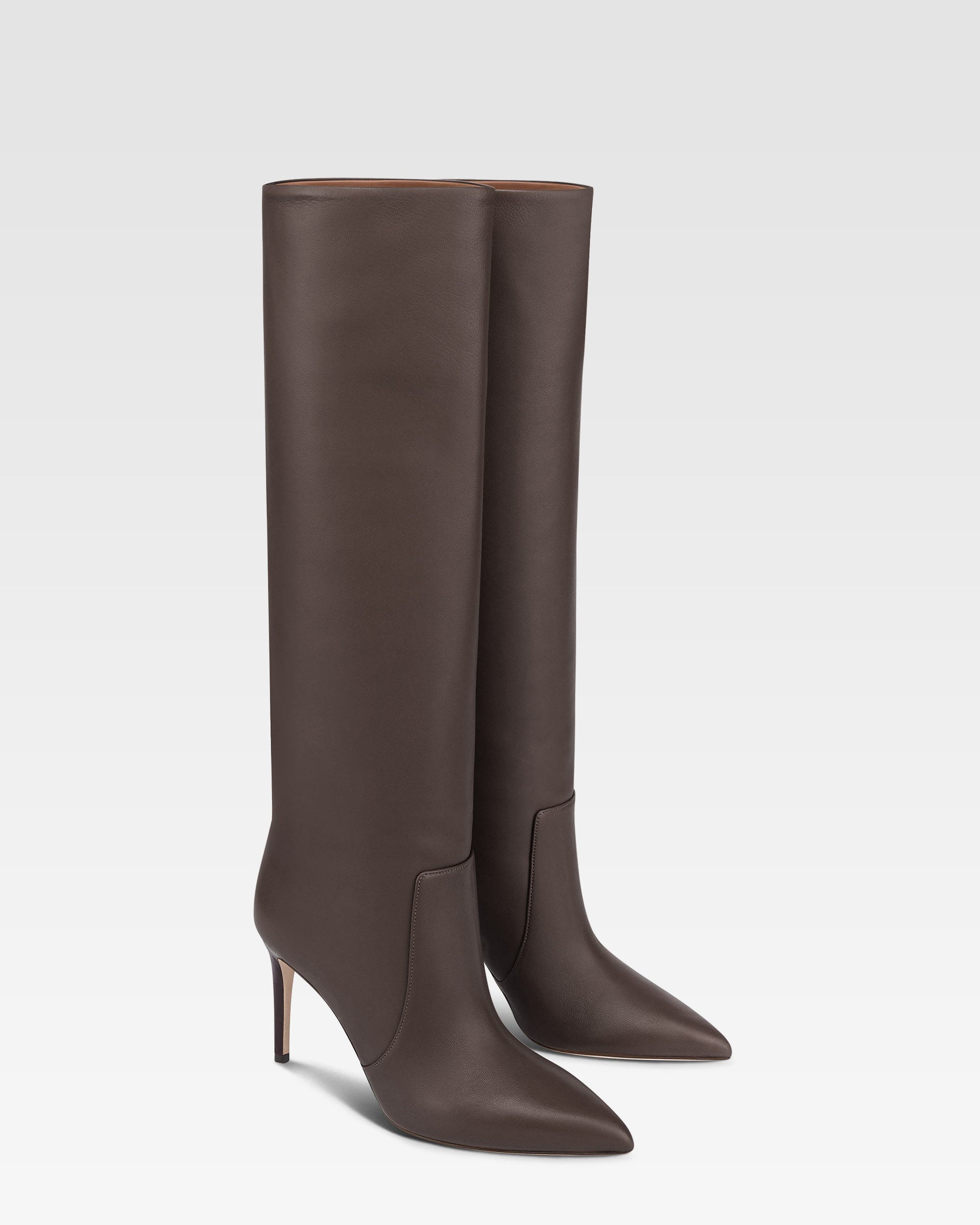 Stivali in pelle ebano