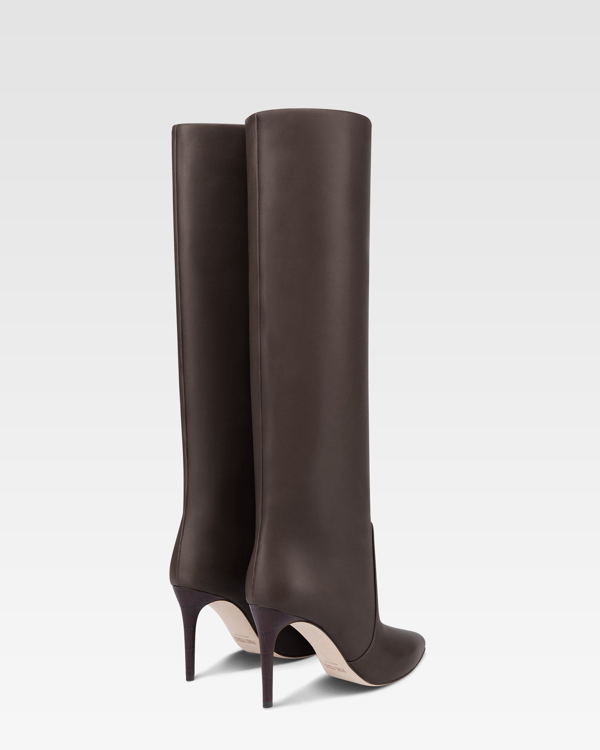 Stivali in pelle ebano