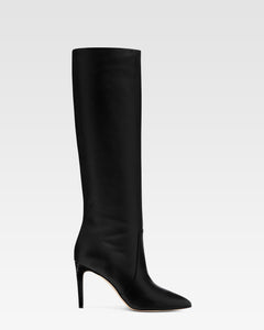 Black nappa leather heel 85 boots